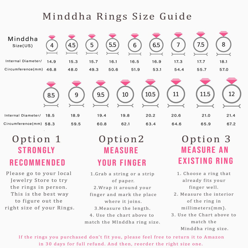 MINDDHA 925 Sterling Silver Rings with Moonstone- Twisted Eternity Band Hammered Ring - Made in Israel, Band 1.5mm Size 6-10 9 - BeesActive Australia