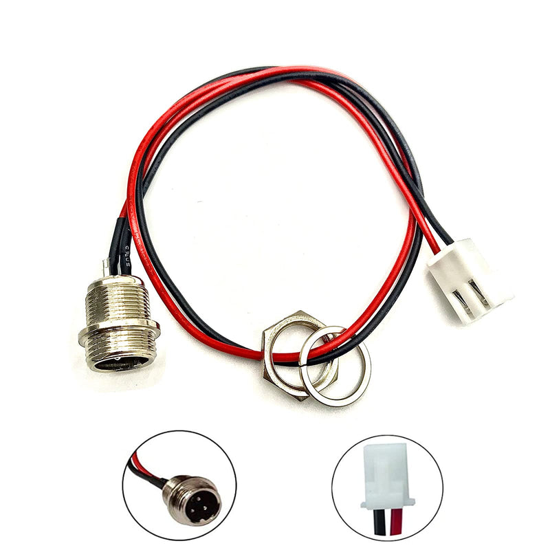FEC tech GLDYTIMES Hoverboard Charging Port (2 Pin) Replacement for Hover-1 swagtron TOMOLOO Segway Smart Self-Balancing Electric Scooter etc. 3 Prong 2 Wires 2 Buckle - BeesActive Australia