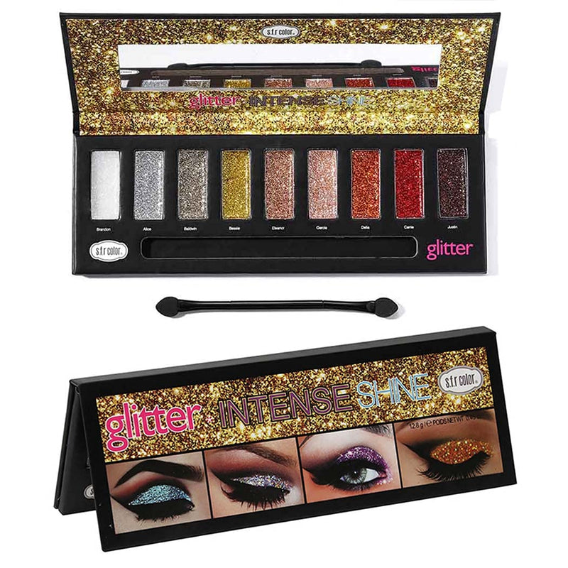 Eyret Glitter Eyeshadow Palette 9 Colors Metallic Shiny Party Eyeshadows Diamond Highly Pigments Eyeshadow Cosmetics for Women and Girls - BeesActive Australia