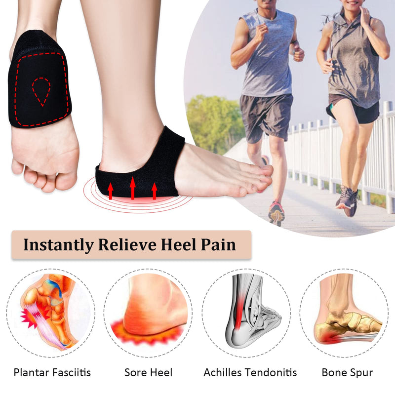 Heel Protectors, 4 PCS Heel Sleeves, Heel Cushion with Soft Silicone Gel Pad, New Material, Adjustable Heel Pads, Heel Cups for Plantar Fasciitis, Heel Pain Relief, Heel Support, for Men and Women. Heel Protectors - BeesActive Australia