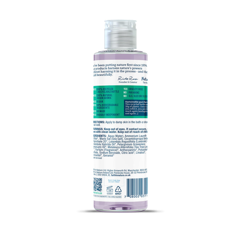 Faith In Nature 300 ml Natural Lavender and Geranium Body Wash, Nourishing, Vegan and Cruelty Free, No SLS or Parabens - BeesActive Australia