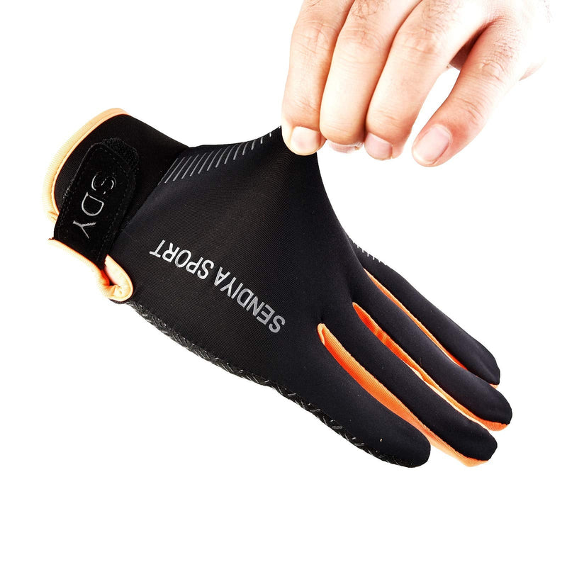 YHT Workout Gloves, Full Palm Protection & Extra Grip, Gym Fishing Fencing Gloves for Weight Lifting, Training, Fitness, Exercise (Men & Women) Orange Medium - BeesActive Australia