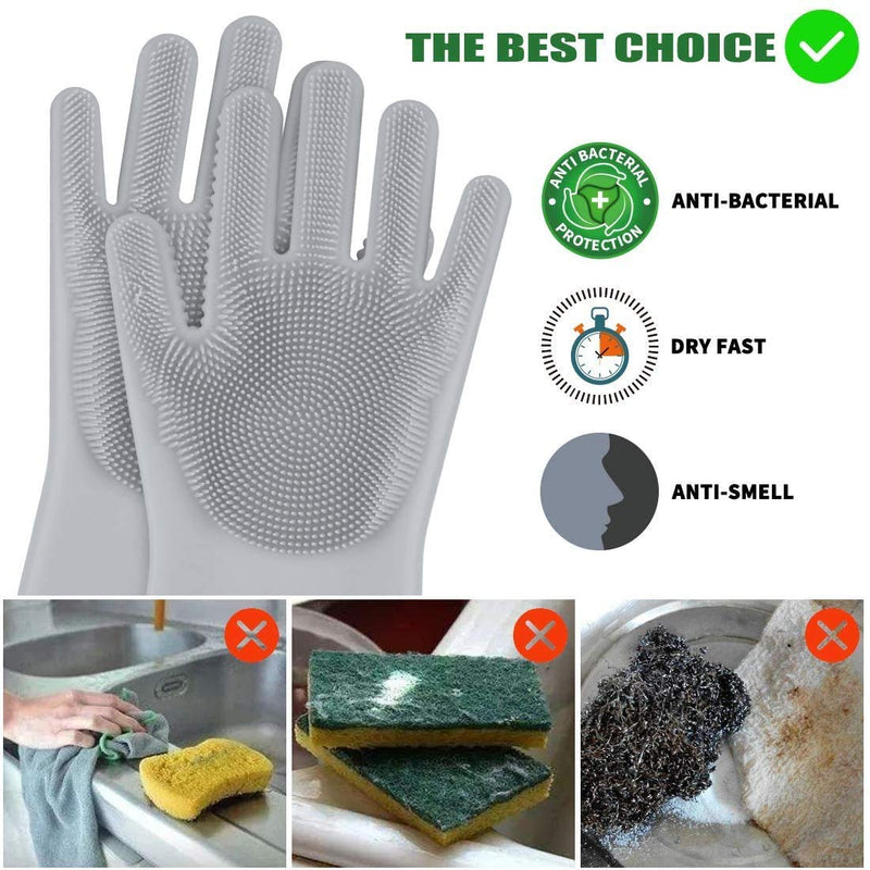 Sene Pet Grooming Gloves, Silicone Gloves Washing Dog Hair Removal Gloves, High Density Teeth Bathing Shampoo Shedding Cleaning Gloves Pet Washing and Grooming Gloves - BeesActive Australia