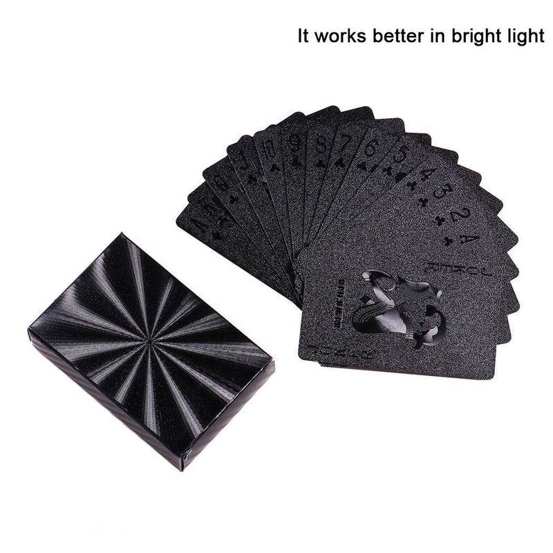 Luxury Playing Cards 100% Waterproof Flexible Plastic 52+2 Poker Black - BeesActive Australia