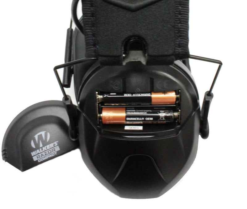 Walker's Game Ear Razor Slim Compact for Youth and Women Electronic Hearing Protection Muff with Sound Amplification and Suppression. Protect It Or Lose It!, Black - BeesActive Australia