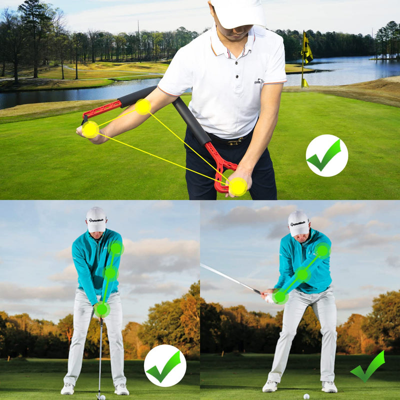 Shozxlcci Golf Swing Training Aid Equipment, Professional Motion Posture Correction Tool, Golf Wrist Swing Trainer Accessorie - BeesActive Australia