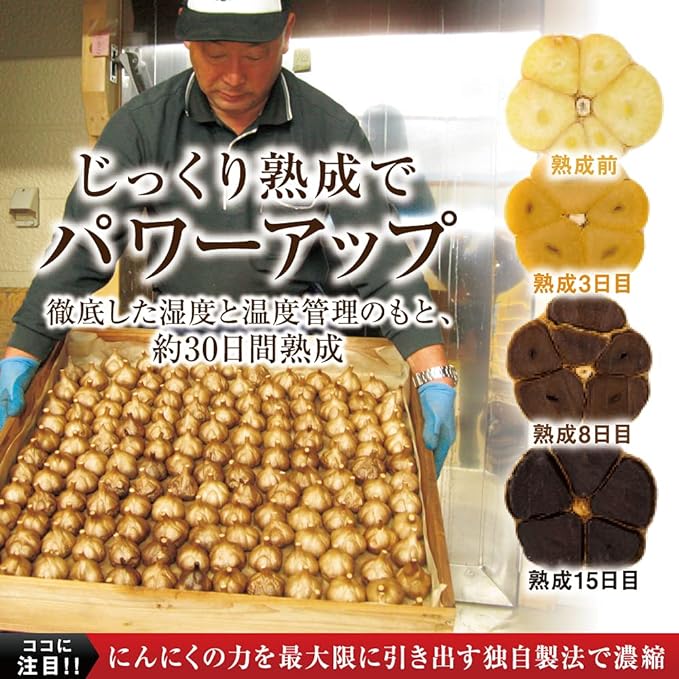 Yazuya Group Kyushu Nature Museum, 185 Aged Black Garlic Egg Yolks, 1 Capsule Per Day for 6 Months Value Family Size - BeesActive Australia