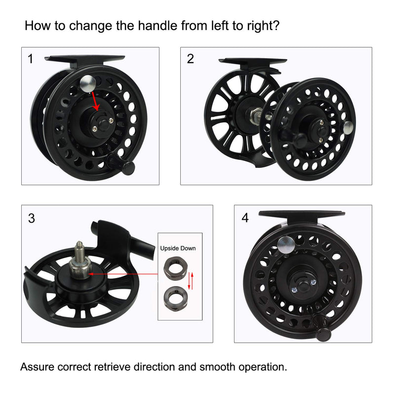 [AUSTRALIA] - Aventik Z Fly Reel Center Drag System Classic III Graphite Large Arbor Sizes 3/4, 5/6, 7/8 Fly Fishing Reels 