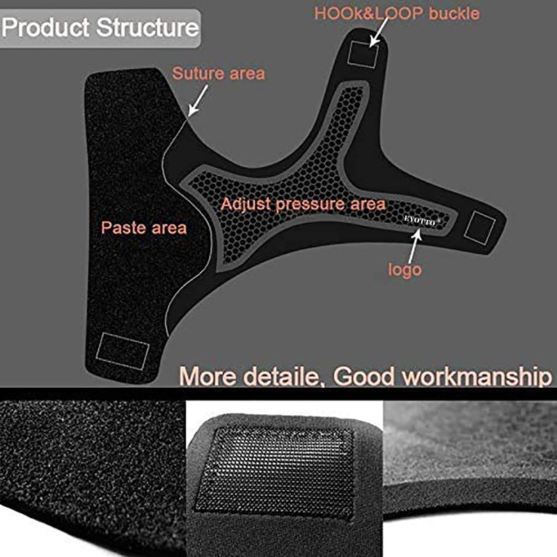 1 Pair Left+Right Ankle Support for Men Women, eYotto Neoprene Breathable Elastic Adjustable Ankle Brace, Compression Ankle Wrap Strap for Sprained Foot Sleeve Plantar Fasciitis, Running, Basketball Black - BeesActive Australia