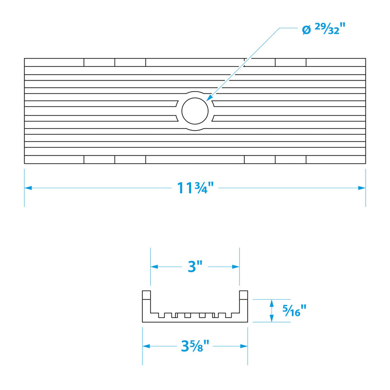 [AUSTRALIA] - SeaChoice 56640 Keel Pad – 12 Inches Long – Non-Marking Thermal Plasticized Rubber, Yellow, One Size 