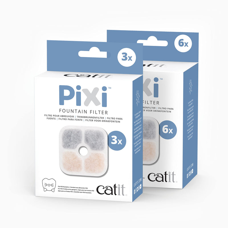Catit PIXI Cat Drinking Fountain Filter, Replacement Triple Action Water Filter 3-Pack - BeesActive Australia