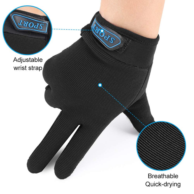 Accmor Kids Cycling Gloves, Kids Fishing Gloves, 4-10 Years Boys Girls Kids Sport Gloves, Breathable Non-Slip Full Finger Gloves for Child Cycling Climbing Riding Biking Outdoor Sports A-Black - BeesActive Australia
