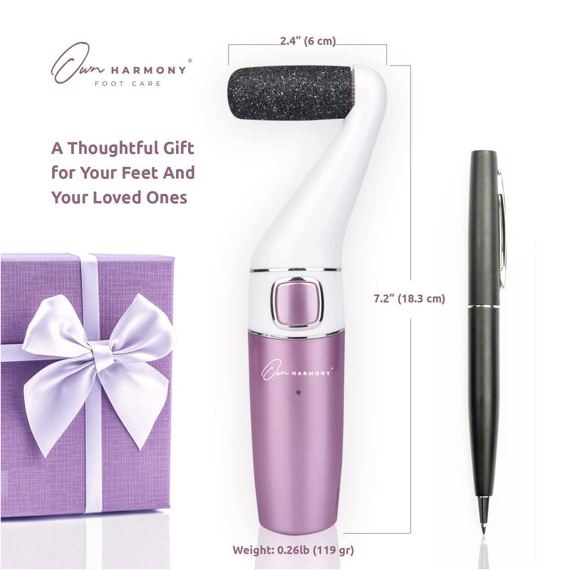 Electric Hard Skin Remover Rechargeable: Own Harmony Professional Pedicure Tools - CR1700 Best Electronic Foot File Sander - Perfect Pedi for Callus Removal and Dry Cracked Heels Feet Care (USB Cord) Satin Rose - BeesActive Australia