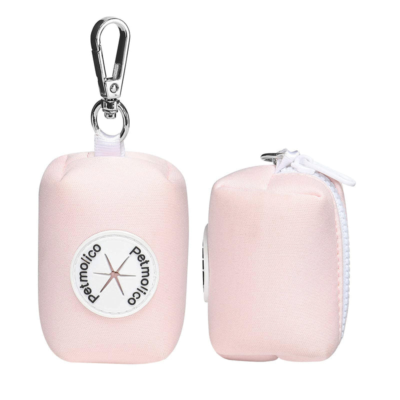 Petmolico Dog Poop Bag Holder Leash Attachment, Dog Waste Bag Dispenser Zippered Pouch, Fits Any Dog Leash, Includes Free Roll of Dog Bags, Poop Bag Dispenser Pink - BeesActive Australia