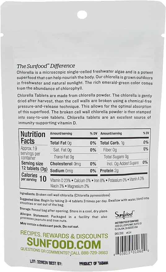 Broken Cell Wall Chlorella Tablet, 2.0 oz (57 g), Genuine Japanese Product - BeesActive Australia