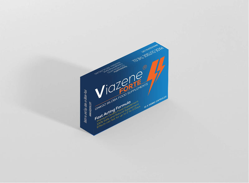 Viazene Forte - 100% Herbal & Gingko Biloba Complex Food Supplement for Energy, Endurance and Power - Innovative Formula - 10 Capsules - BeesActive Australia