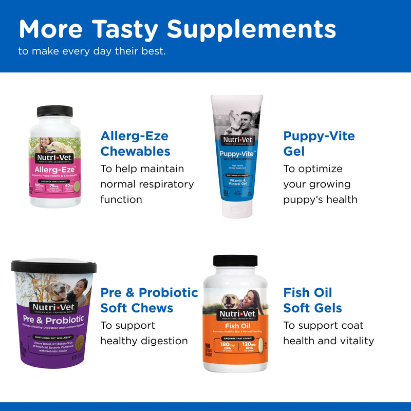 Nutri-Vet Multi-Vite Chewables for Puppies | Formulated with Vitamins & Minerals to Support Balanced Diet | 60 Count - BeesActive Australia