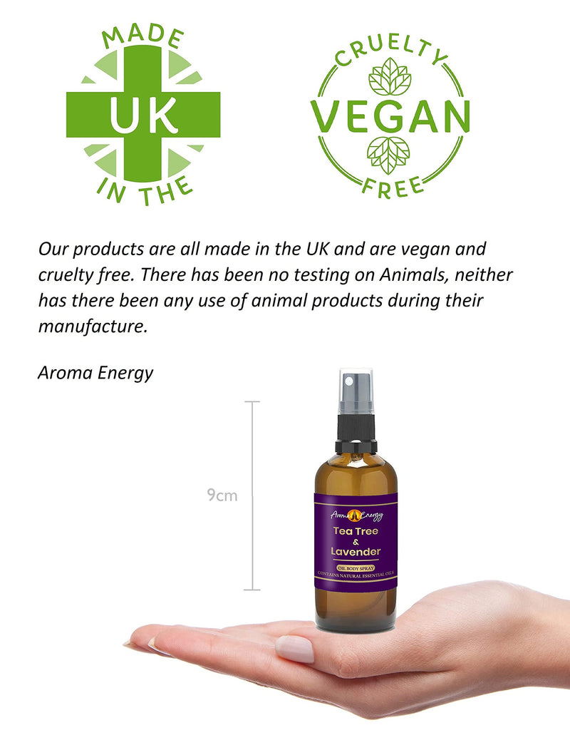 Lavender & Tea Tree Oil Body Spray – 10ml - Natural essential oils, skin care friendly Lavender & Tea Tree 10 ml (Pack of 1) - BeesActive Australia