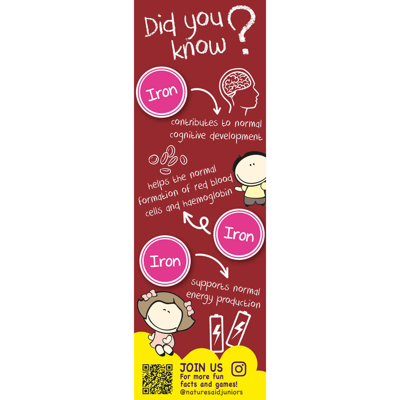 Natures Aid Iron Mini Drops for Infants and Children, Cognitive Development, Sugar Free, 50 ml Single - BeesActive Australia