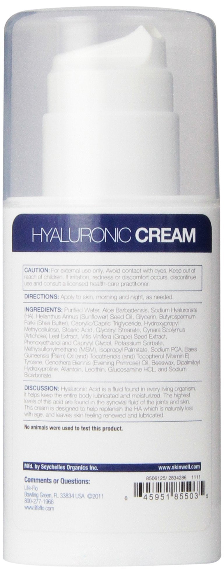 Life-Flo Hyaluronic Cream Joint Formula | HA Cream With MSM & Glucosamine | Helps Soothe & Refresh Joints & Revitalize Skin | Fragrance-Free | 3oz - BeesActive Australia