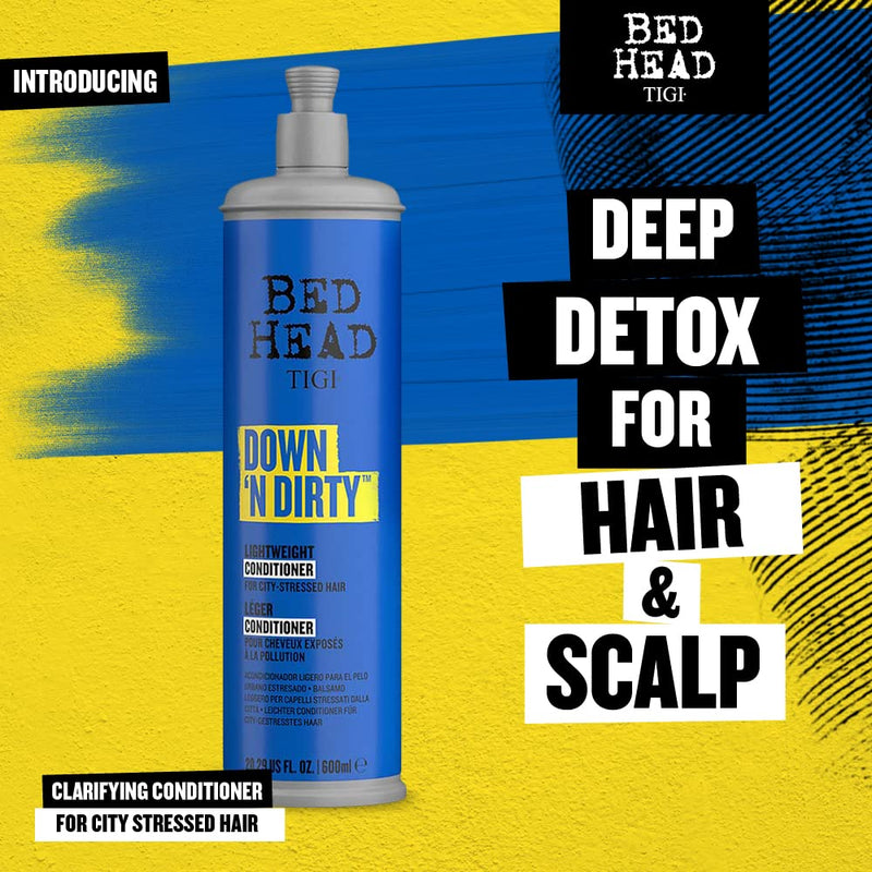 Bed Head by TIGI Down N' Dirty Clarifying Detox Conditioner to Remove Build-Up for All Hair Types 600ml - BeesActive Australia