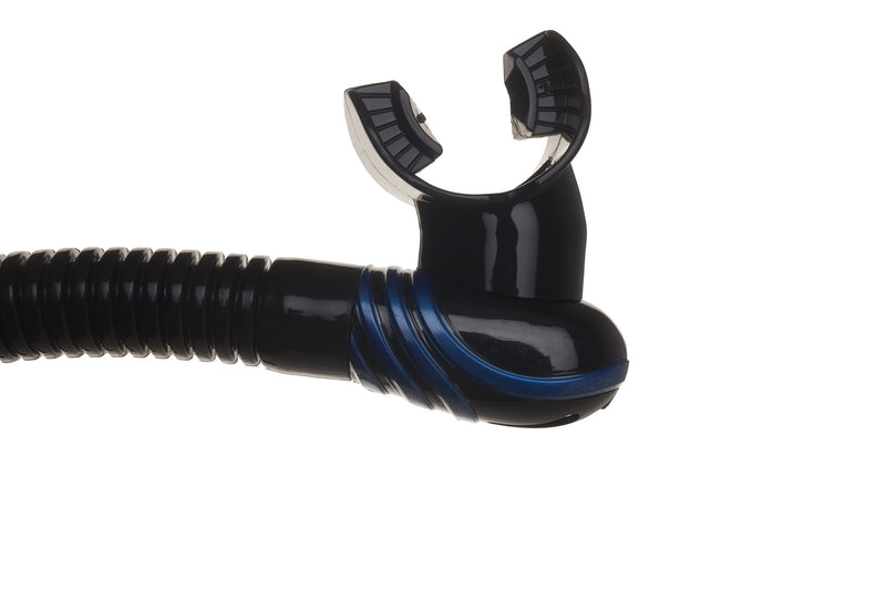 [AUSTRALIA] - Seac Vortex Dry Snorkel with Bottom Purge Valve Black/Metal Blue 