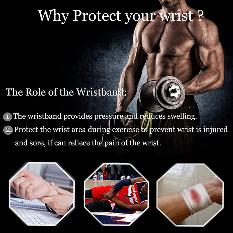 YUNYILAN 2 Pack Wrist Brace Adjustable Wrist Support Wrist Straps for Fitness Weightlifting, Tendonitis, Carpal Tunnel Arthritis, Wrist Wraps Wrist Pain Relief Highly Elastic (Black) - BeesActive Australia