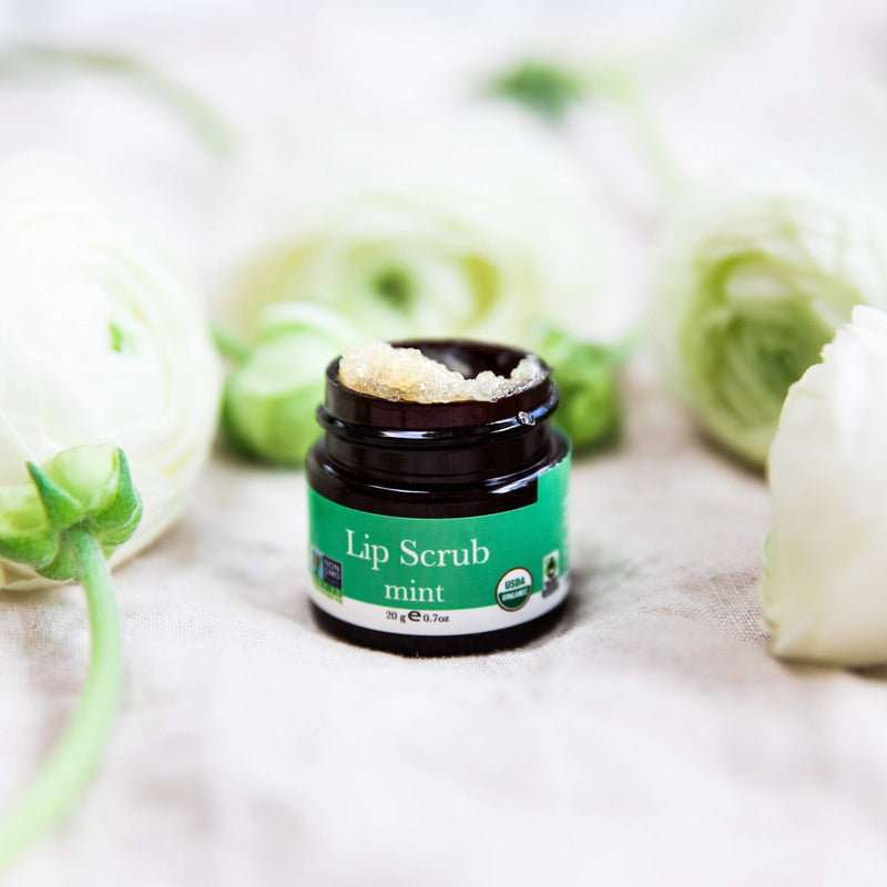 Organic Lip Scrub - Mint Sugar Scrub, Lip Scrubs Exfoliator & Moisturizer, Lip Care Exfoliating Scrub and Lip Moisturizer for Chapped Lips, Lip Repair for Soft Lips, Best Gift or Stocking Stuffer .7 Ounce - BeesActive Australia
