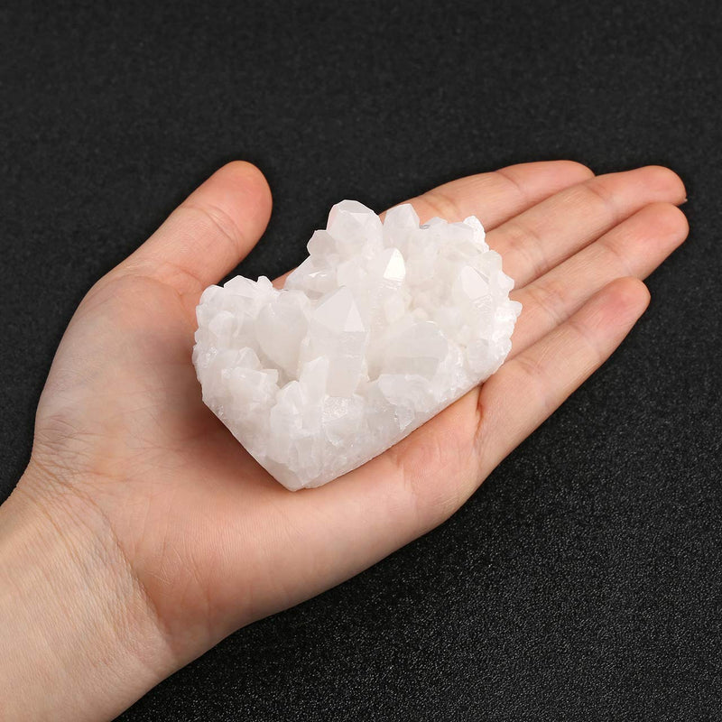 JSDDE Healing Rock Crystal Quartz Cluster Mineral Geode Druzy Specimen 1.85-3.5''(White Crystal Quartz Cluster) - BeesActive Australia