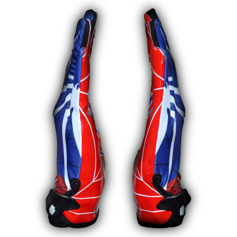 Repster Spider Youth Football Gloves - Tacky Grip Skin Tight Adult Football Gloves - Pro Elite Super Sticky Receiver Football Gloves - Youth Sizes - BeesActive Australia