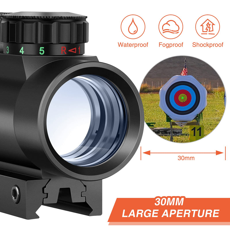 EZshoot Red Green Dot Sight Tactical Scope Reflex Sight with Lens Cap 20mm/11mm Weaver Picatinny Rail Mount - BeesActive Australia