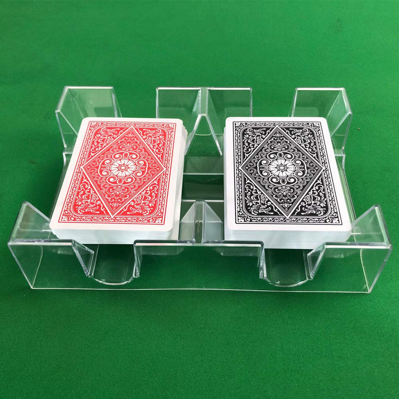[AUSTRALIA] - YH Poker Yuanhe Clear 2 Deck Canasta Playing Card Tray 