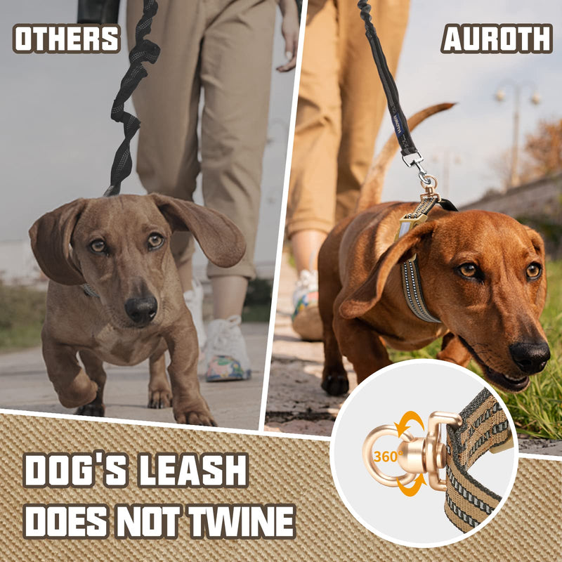Auroth Dog Collar for Medium Large Dogs, Reflective Dog Collar, Soft Nylon Adjustable Dog Collars with Heavy Duty Metal D Ring Tangle Free Large:15.7"-27.1" Army Yellow - BeesActive Australia