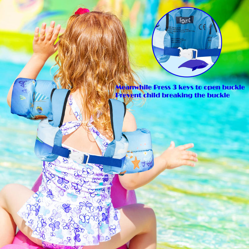 Elejolie Kid Swim Vest for Child Learn Swiming Training,Infant Safety Swim Aid Jacket for Toddler 2 3 4 5 6 Years Old ,Arm Wings for Baby 22-66lbs C-Whale - BeesActive Australia