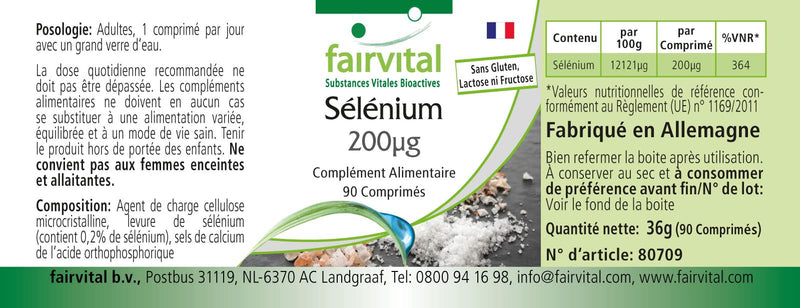 Selenium 200mcg from Selenium Yeast - Bulk Pack for 3 Months - HIGH Dosage - Vegan - 90 Tablets - BeesActive Australia
