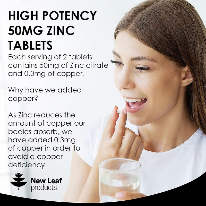 Zinc 50mg High Strength - 365 Zinc Tablets (6 Month Supply) High Strength Zinc Supplements Contributes Towards Immune Function and Maintenance of Healthy Bones, Vision, Hair, Nails and Skin - UK Made 365 Count (Pack of 1) - BeesActive Australia