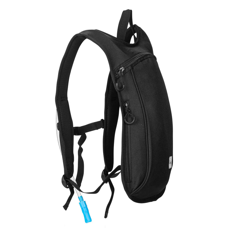 Vibe Hydration Backpack Pack from Recycled Polyester - 2L Bladder for Women Men Rave Black - BeesActive Australia
