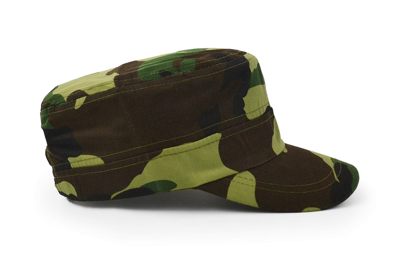 UltraKey Flat Top Baseball Cap, Men Women Cotton Baseball Twill Army Millitary Hat Cap Green - BeesActive Australia