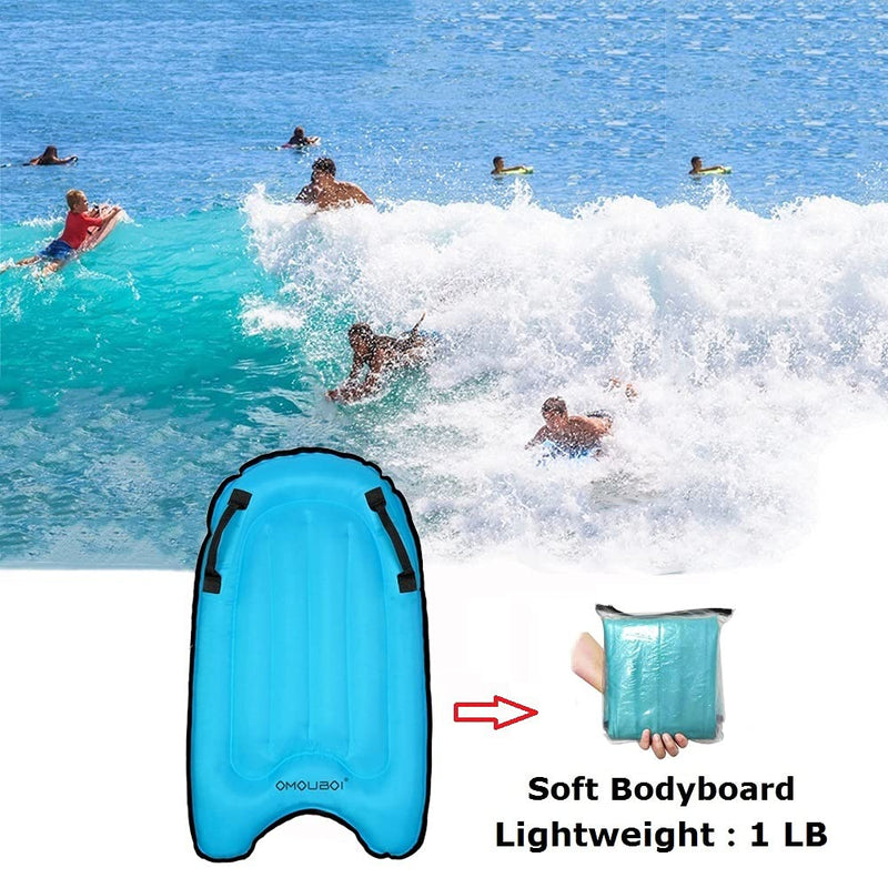 OMOUBOI Inflatable Board for Beach Portable Bodyboard with Handle Lightweight Soft Surfboards Mini Pool Floats Boards Inflatable Body Boards for Slip and Slide, Surfing, Swimming, Water Fun - BeesActive Australia
