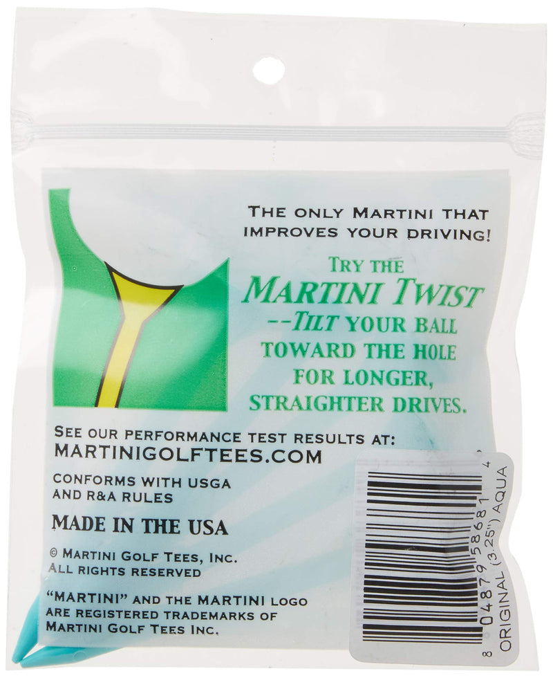 Martini Golf 3-1/4" Durable Plastic Tees 5-Pack (Assorted Colors) Aqua - BeesActive Australia