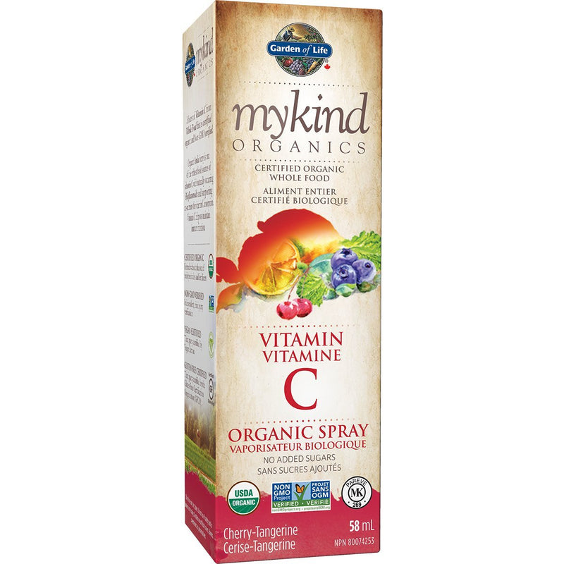 Garden of Life mykind Organics Vitamin C Organic Spray Cherry-Tangerine, 58 ml, (Pack of 1) - BeesActive Australia