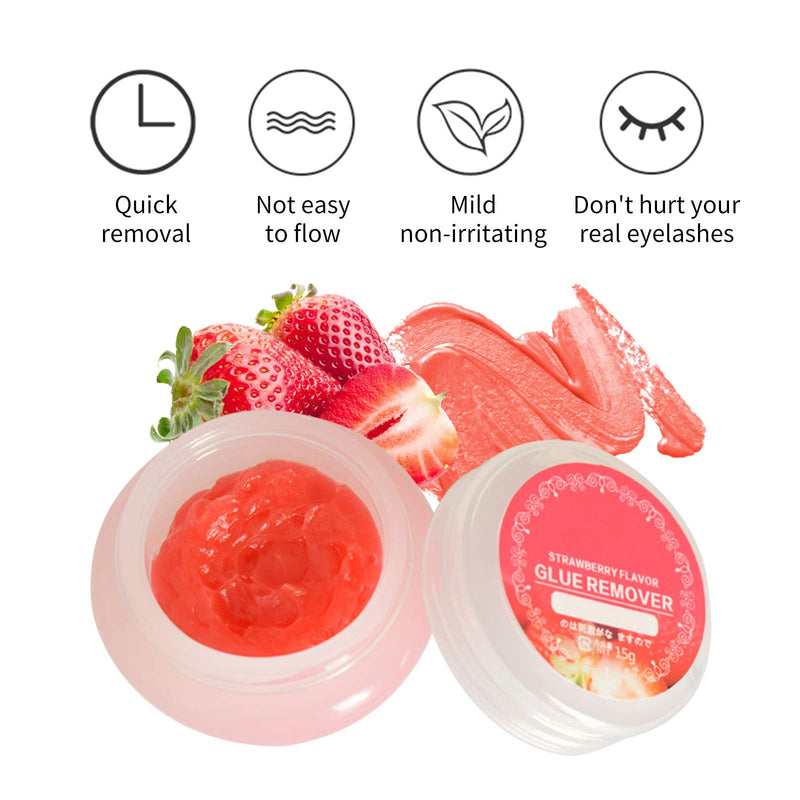 DAGEDA Professional False Eyelashes Remover Cream Strawberry Flavor, Quickly and Gently Dissolve Eyelash Glue Without Irritation, Can Quickly Clean Eyelashes - BeesActive Australia