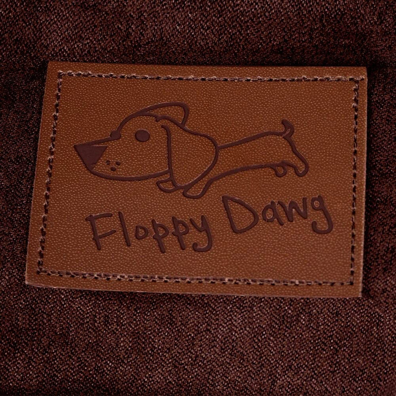 Floppy Dawg Universal Round Dog Bed Replacement Cover. Removable and Machine Washable Cover for Donut and Round Beds. Large 36W. Brown with Beige Top - BeesActive Australia