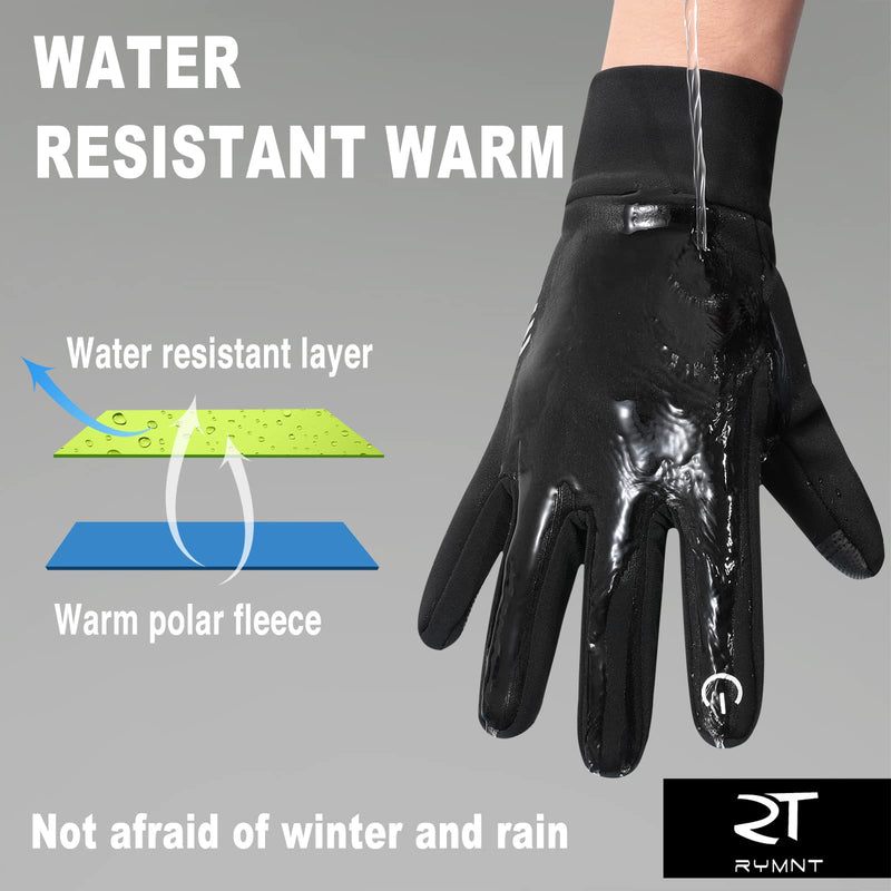 RYMNT Winter Gloves Touch Screen Water Resistant Thermal for Running Driving Cycling Working Hiking Warm Gifts for Men Women Black X-Large Women-XL/Men-L) - BeesActive Australia