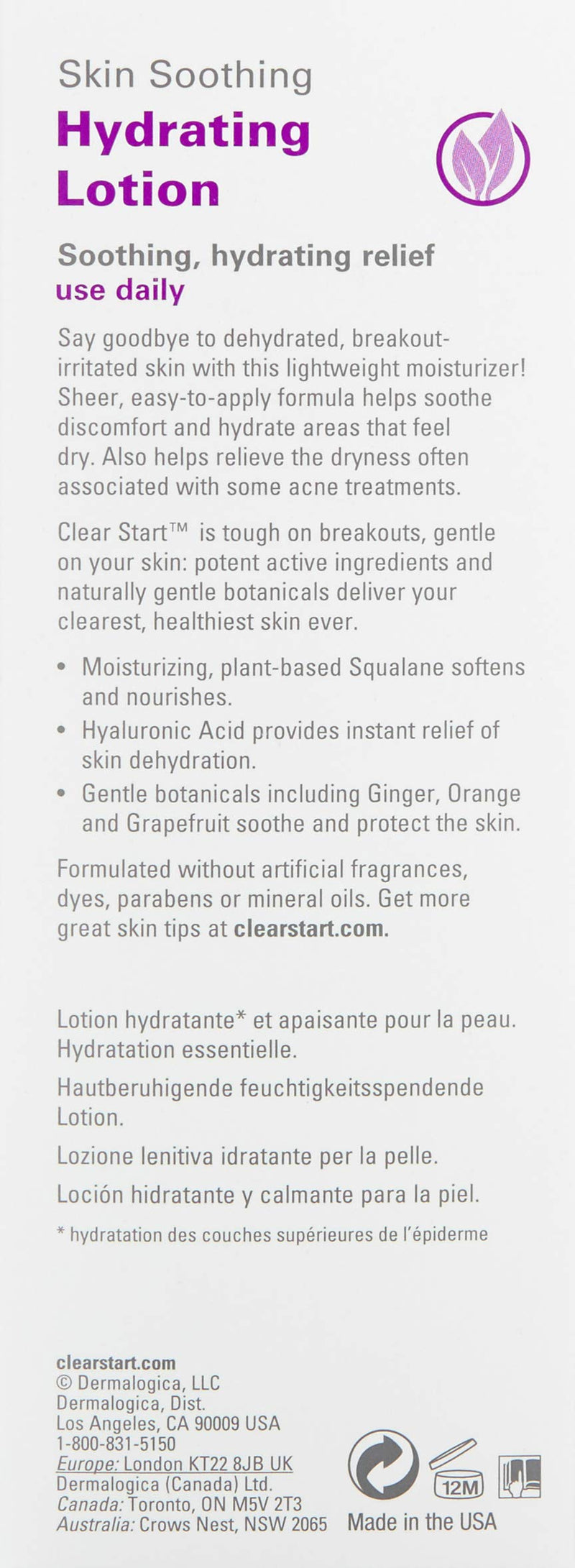 Dermalogica Skin Soothing Hydrating Lotion (2.0 Fl Oz) Lightweight Face Moisturizer for Acne Prone Skin with Hyaluronic Acid - Softens, Nourishes Skin 2 Fl Oz (Pack of 1) - BeesActive Australia