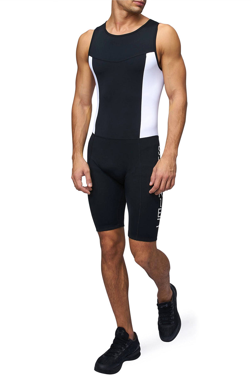 [AUSTRALIA] - Sundried Mens Premium Padded Triathlon Tri Suit Compression Duathlon Running Swimming Cycling Skin Suit Small 