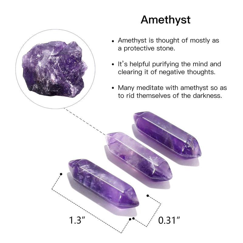 Wholesale 10pcs Natural Crystal Pendant Healing Quartz Stone Wands Set Hexagonal Reiki Stones Therapy Home Decoration B - BeesActive Australia