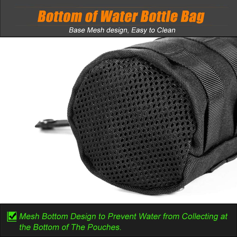 [AUSTRALIA] - Upgraded Tactical Drawstring Molle Water Bottle Holder Tactical Pouches NEW-2P Water Pouch 