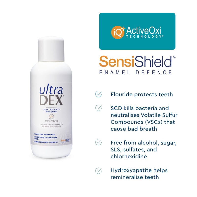 UltraDEX Daily Oral Rinse Whitening, 500 ml 500 ml (Pack of 1) Single - BeesActive Australia