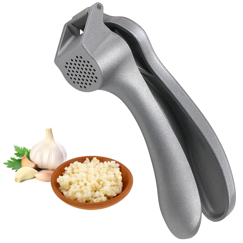 Garlic Press, Garlic Mincer Easy-squeeze Ergonomic Handle, Rust Proof, No Need To Peel, Professional Ginger Press & Garlic Crusher with Handy Cleaning Brush- Dishwasher Safe - BeesActive Australia